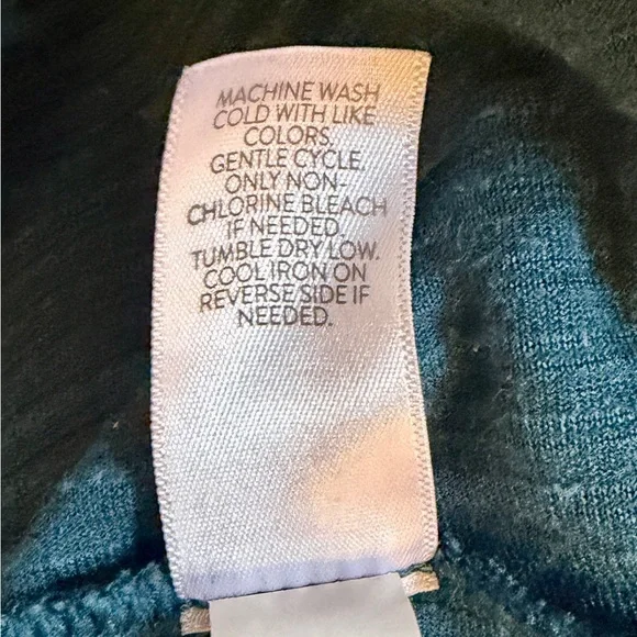 J. Jill Blue Ribbed V-Neck Top - Picture 5 of 5